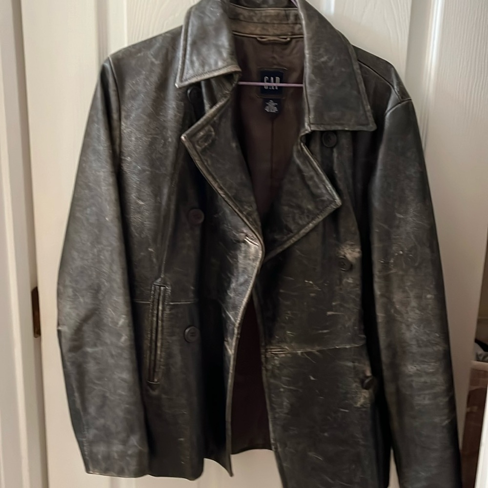 Rustic like leather jacket
